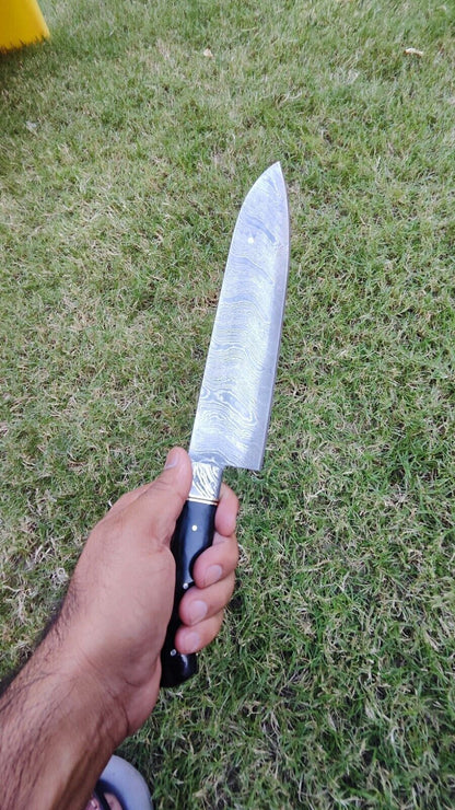 Premium Handmade Damascus Steel Chef Fillet Knife | Full Tang Kitchen Knife with Micarta Handle