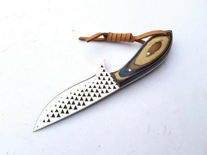 Handmade Cowboy Bull Cutter Knife with Pakka Wood handle 7'' Custom Bull Cutter Knife