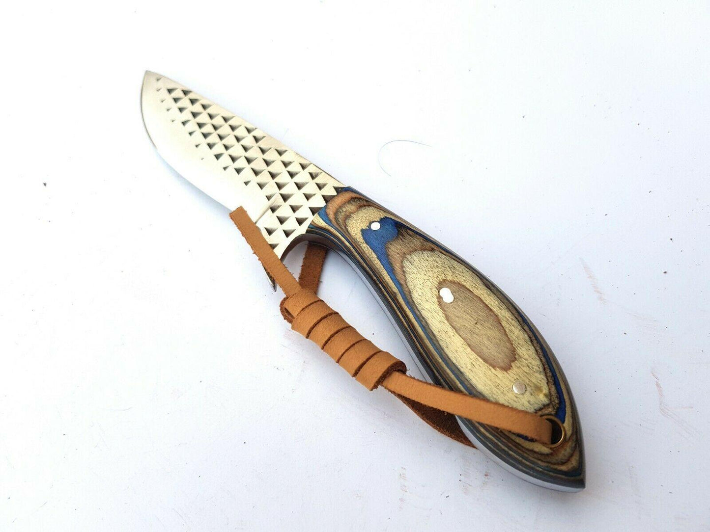 Handmade Cowboy Bull Cutter Knife with Pakka Wood handle 7'' Custom Bull Cutter Knife