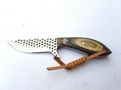 Handmade Cowboy Bull Cutter Knife with Pakka Wood handle 7'' Custom Bull Cutter Knife