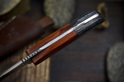 Hot Item Skinner Knife with Gut Hook Ladder Damascus Steel Blade and Hard Wood Handle – Fishing and Hunting Tool