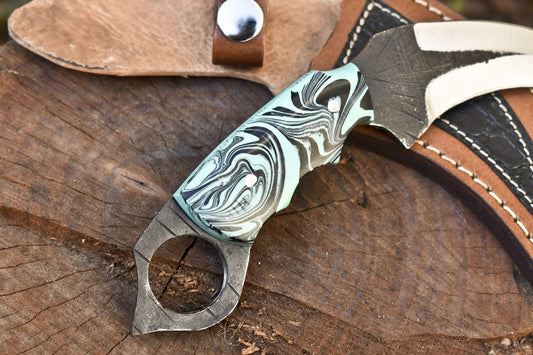 Custom Handmade D2 Steel Karambit Knife 8" Best Karambit Knife With Resin Handle