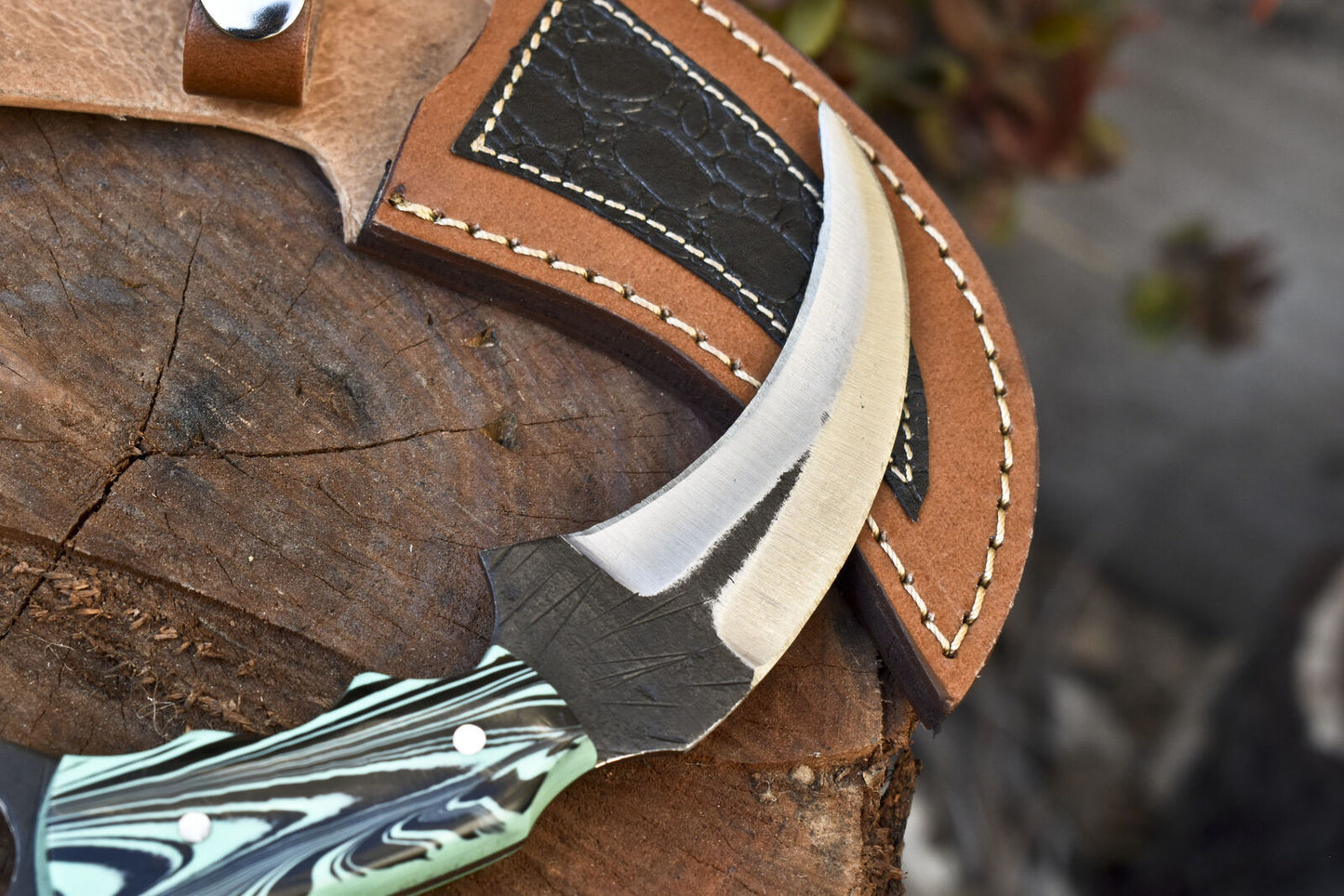 Custom Handmade D2 Steel Karambit Knife 8" Best Karambit Knife With Resin Handle