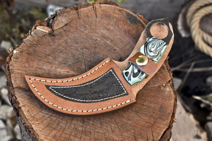 Custom Handmade D2 Steel Karambit Knife 8" Best Karambit Knife With Resin Handle