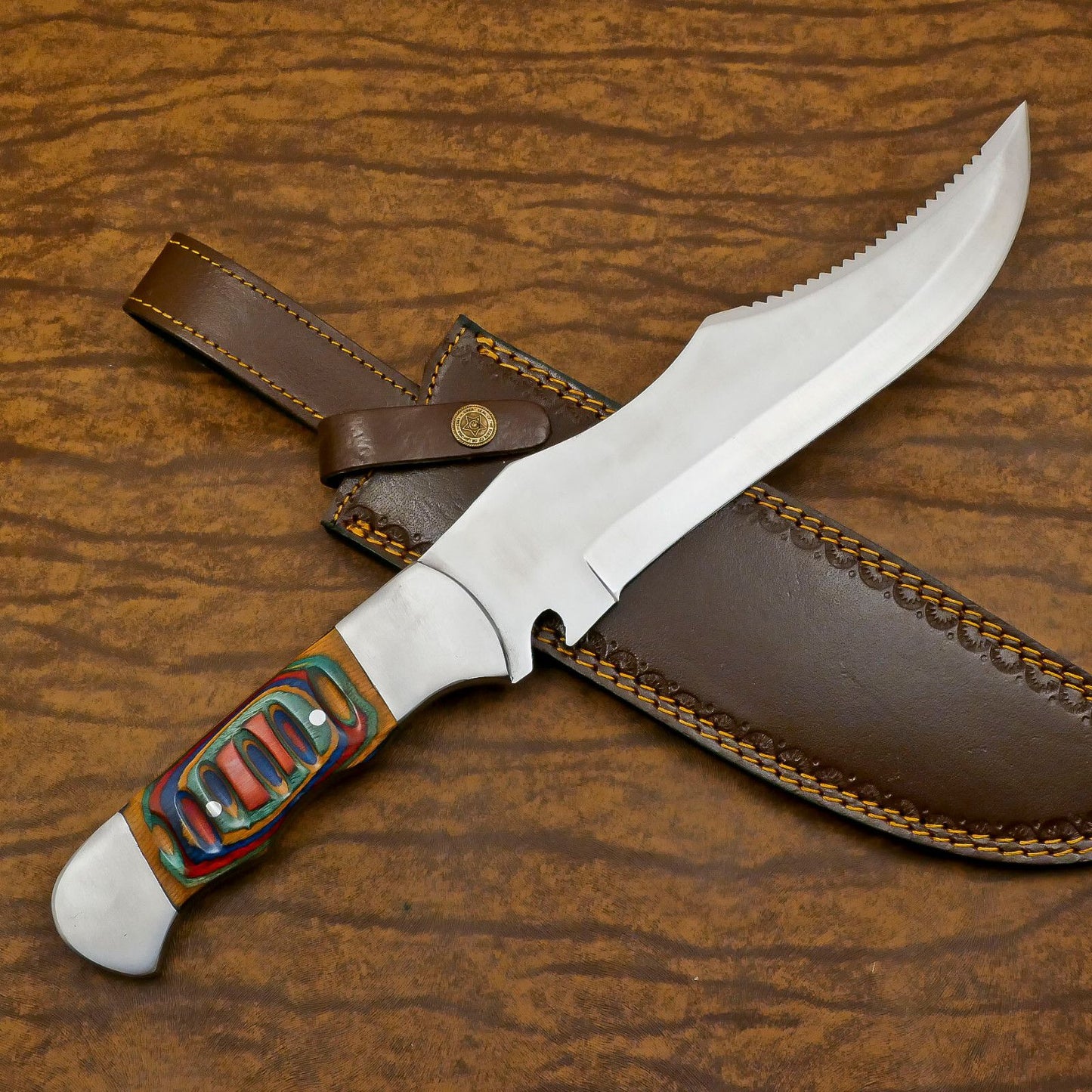 Handmade D2 Steel Extra-Large Full Tang Bowie Knife | Hunting & Sport 12" Blade