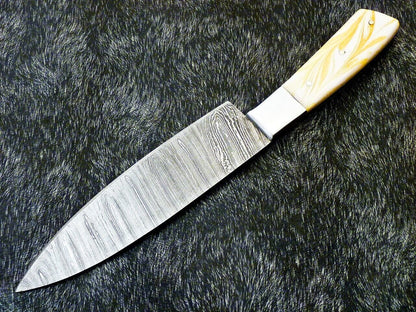 12" Custom Hand Forged Damascus Steel Chef Knife – Handmade Kitchen Knife with Resin Handle