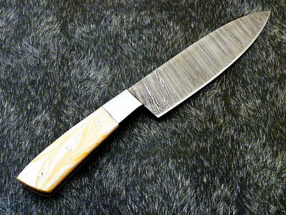 12" Custom Hand Forged Damascus Steel Chef Knife – Handmade Kitchen Knife with Resin Handle