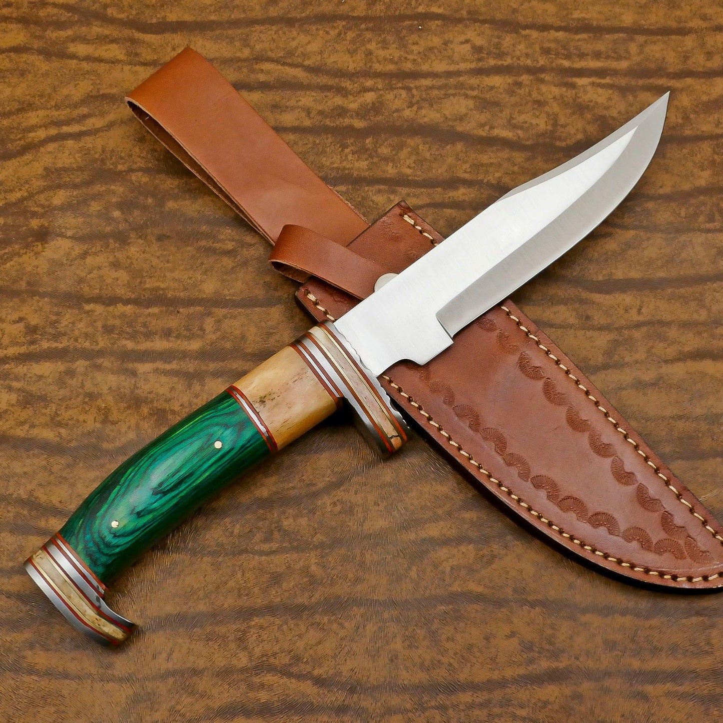 Custom Crafted D2 Steel Blade Bowie Knife | Hunting, Camping & Survival Gear