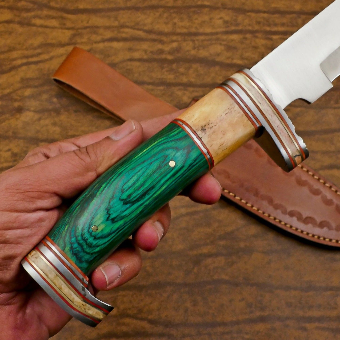 Custom Crafted D2 Steel Blade Bowie Knife | Hunting, Camping & Survival Gear