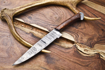 12" Hand Forged Damascus Steel Kitchen Chef Knife – Full Tang, Handmade Blade