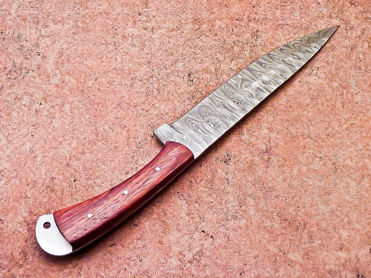 12" Handmade Damascus Steel Chef Knife – Professional Kitchen Knife with Wood Handle