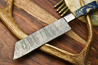 Hand Made Damascus Steel Blade Chef Knife | Corian Handle