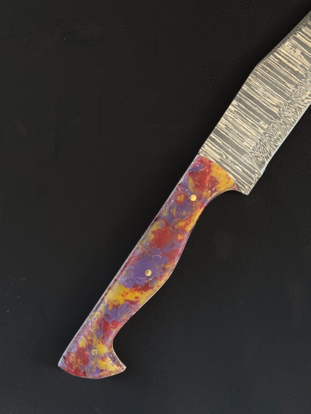 13" Damascus Fillet Knife Damascus Steel Fillet Knife for Kitchen With Resin Handle