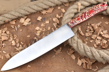 Custom Handmade Carbon Steel Chef Knife | Hunting & Kitchen Knife
