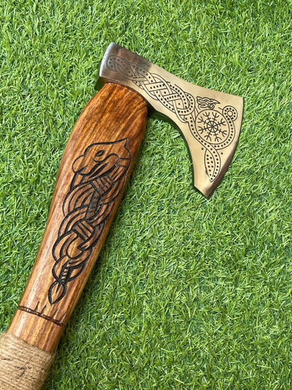 Forged Viking Hatchet – 19" Premium Carbon Steel Axe