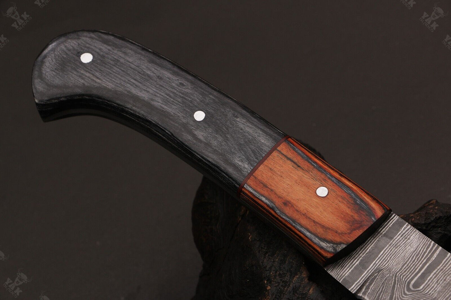 12" Custom Hand Forged Damascus Fillet Knife Custom Fillet Knife With Leather Sheath