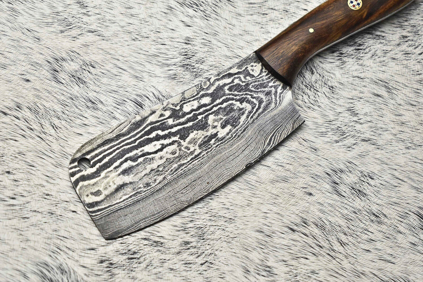 Handmade Damascus Steel Chef Knife – Full Tang Custom Sport Knife with Leather Sheath