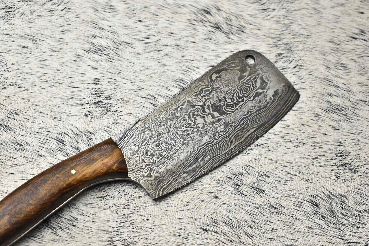 Handmade Damascus Steel Chef Knife – Full Tang Custom Sport Knife with Leather Sheath