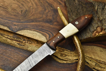 12.0" Handmade Damascus Steel Kitchen Chef Knife | Full Tang Blade