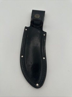 R14 Skinner Knife – Stainless Steel Blade with Rubber Handle & Leather Sheath