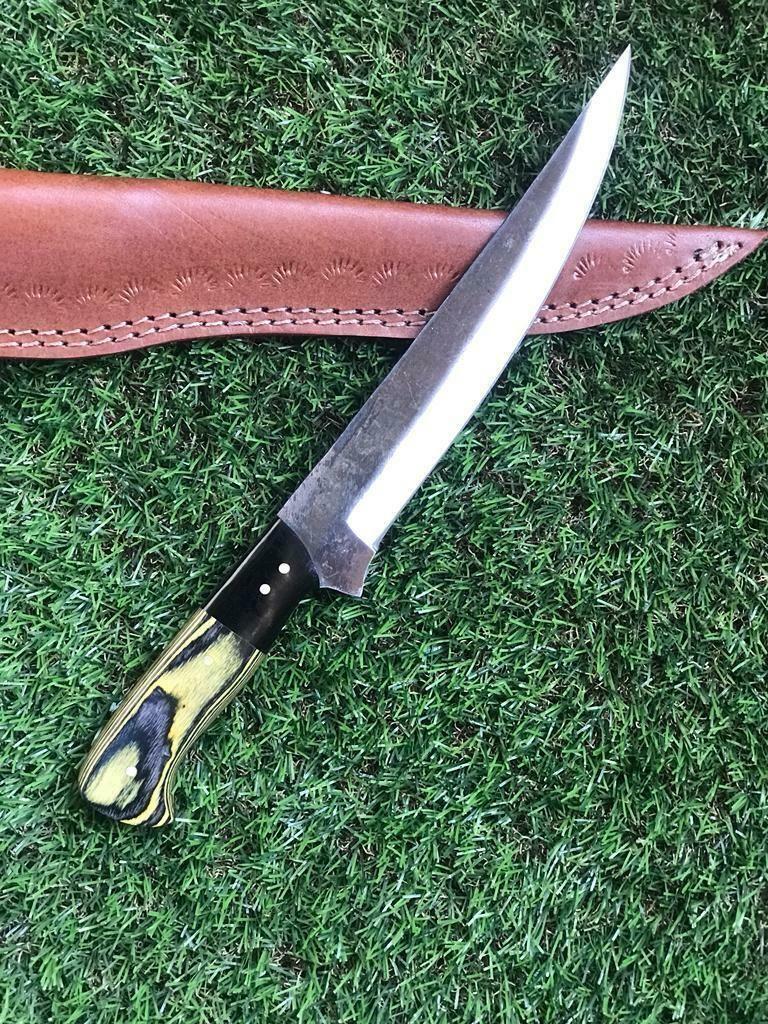 13" Handmade D2 Steel Fillet Knife Best Fillet Knife Fish Fillet Knife With Sheath