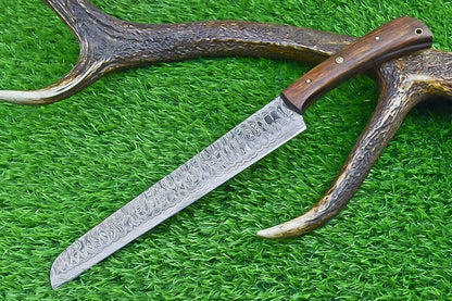 Hand Forged Damascus Steel Chef & Kitchen Knife – 14" Blade