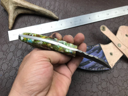 Custom Handmade Best Damascus Karambit 8" Damascus Steel Karambit Knife with Resin Handle