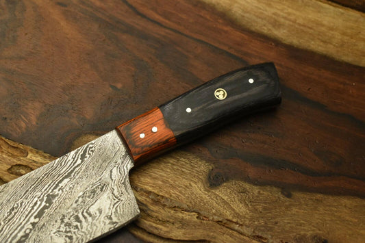 Handmade Damascus Steel Chef Chopper Kitchen Knife – Full Tang Custom Blade