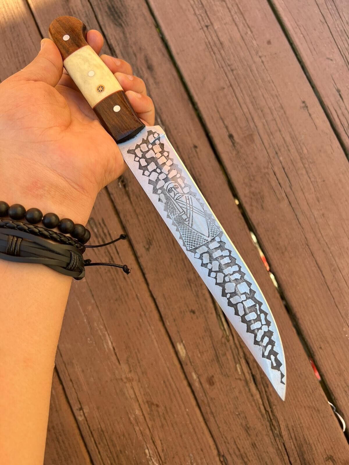 12'' Custom Handmade D2 Steel Forged Fillet Knife Sharp Fillet Knife & Fillet Knife with Sheath