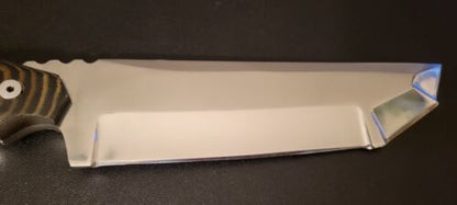 Handmade D2 Steel Hunting Bowie Knife with Micarta Handle & Leather Sheath – 11" Full Tang