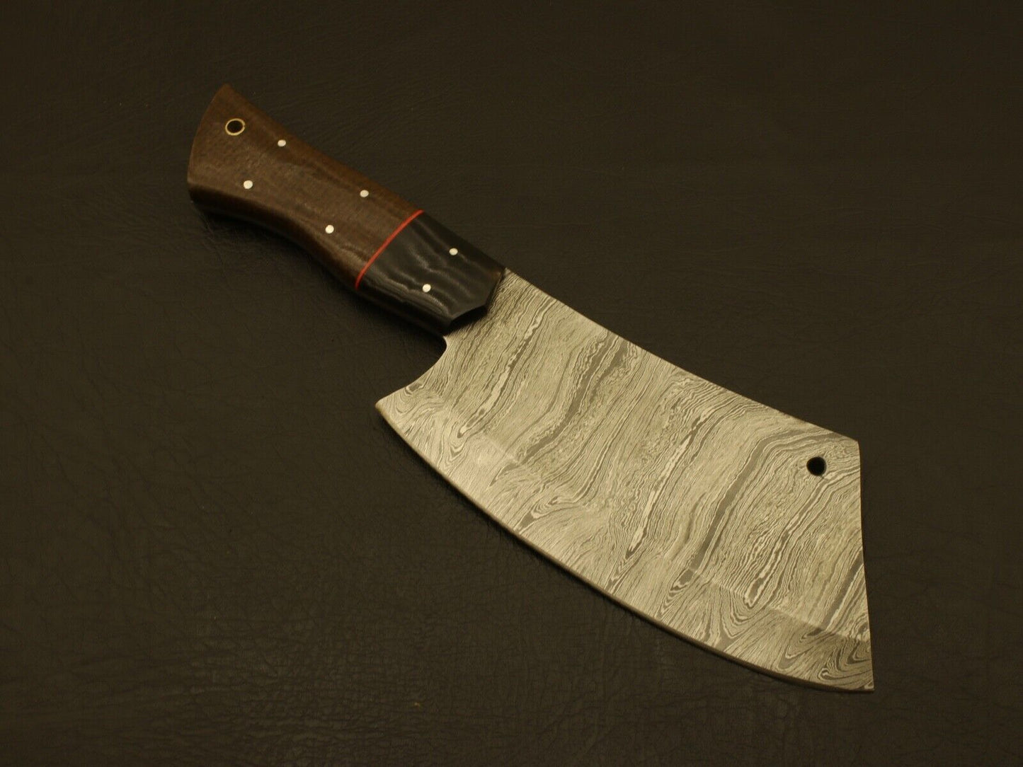 Handmade Damascus Blade Kitchen Full Tang Chef Chopper Knife with Sheath