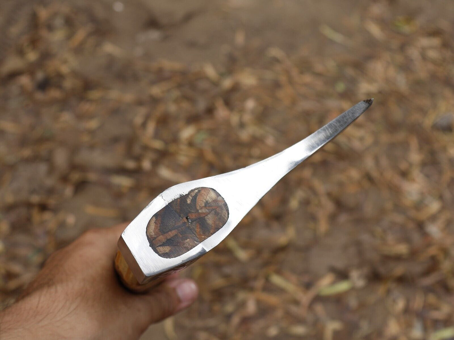 Hand Forged 18 Inch Viking Axe Carbon Steel Blade with Ash Wood Handle and Leather Sheath