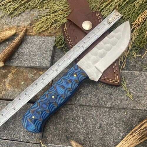 8" D2 Steel Bowie Knife Full Tang – Wood Handle EDC Blade