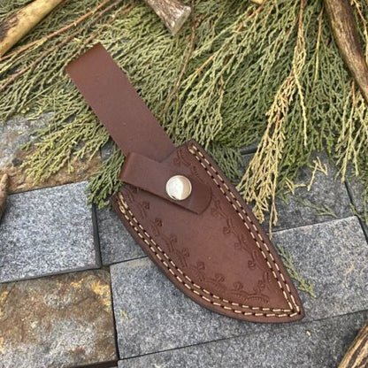8" D2 Steel Bowie Knife Full Tang – Wood Handle EDC Blade