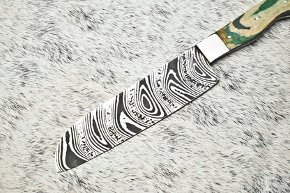 12.0" Handmade Damascus Blade Kitchen Full Tang Chef Knife – 384 Layers, High Carbon Steel