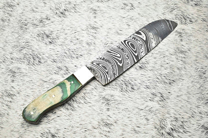 12.0" Handmade Damascus Blade Kitchen Full Tang Chef Knife – 384 Layers, High Carbon Steel