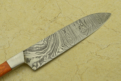 Custom Handmade Forged Damascus Steel Chef Kitchen Knife with Pakka Wood Handle – 11.75" Professional Cooking Knife