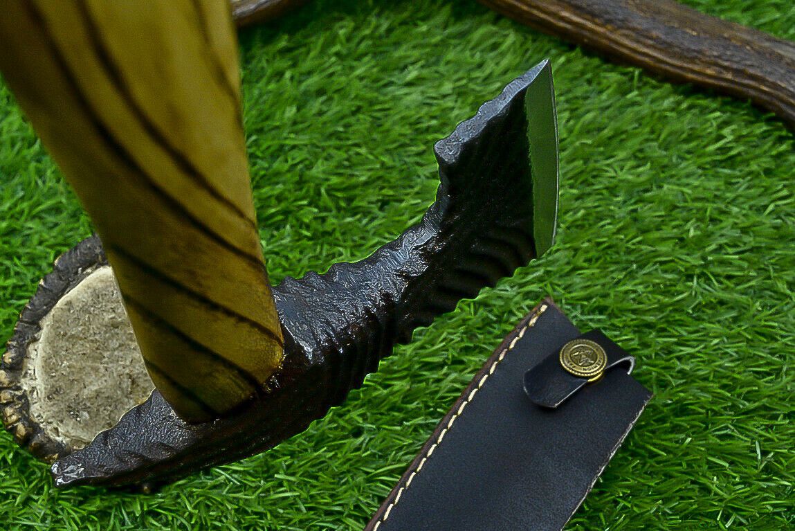 Handcrafted Viking Tomahawk Axe – Carbon Steel Blade with Rose Wood Handle and Leather Sheath, 14 Inch