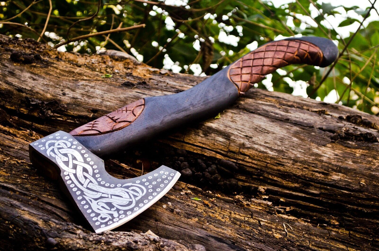 Custom Hand Forged Carbon Steel Viking Axe VALHALLA AXE Throwing Axe with Sheath