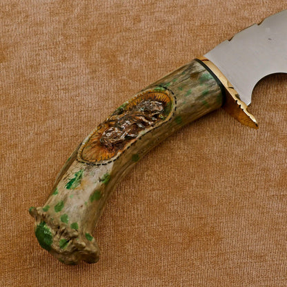 Huge Handmade D2 Clip Point Fixed Blade Hunting Bowie Knife – 12"
