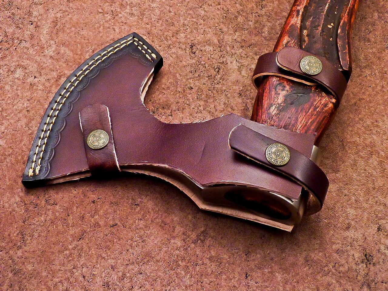Hand Forged Bearded Viking Camping Axe 20 Inch Carbon Steel with Wood Handle