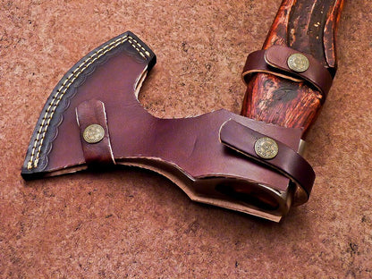 Hand Forged Bearded Viking Camping Axe 20 Inch Carbon Steel with Wood Handle