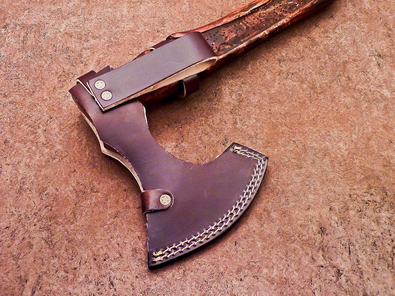 Hand Forged Bearded Viking Camping Axe 20 Inch Carbon Steel with Wood Handle