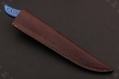 13" Custom Handmade Damascus Fillet Knife Custom Fillet Knife With Pakka Wood Handle