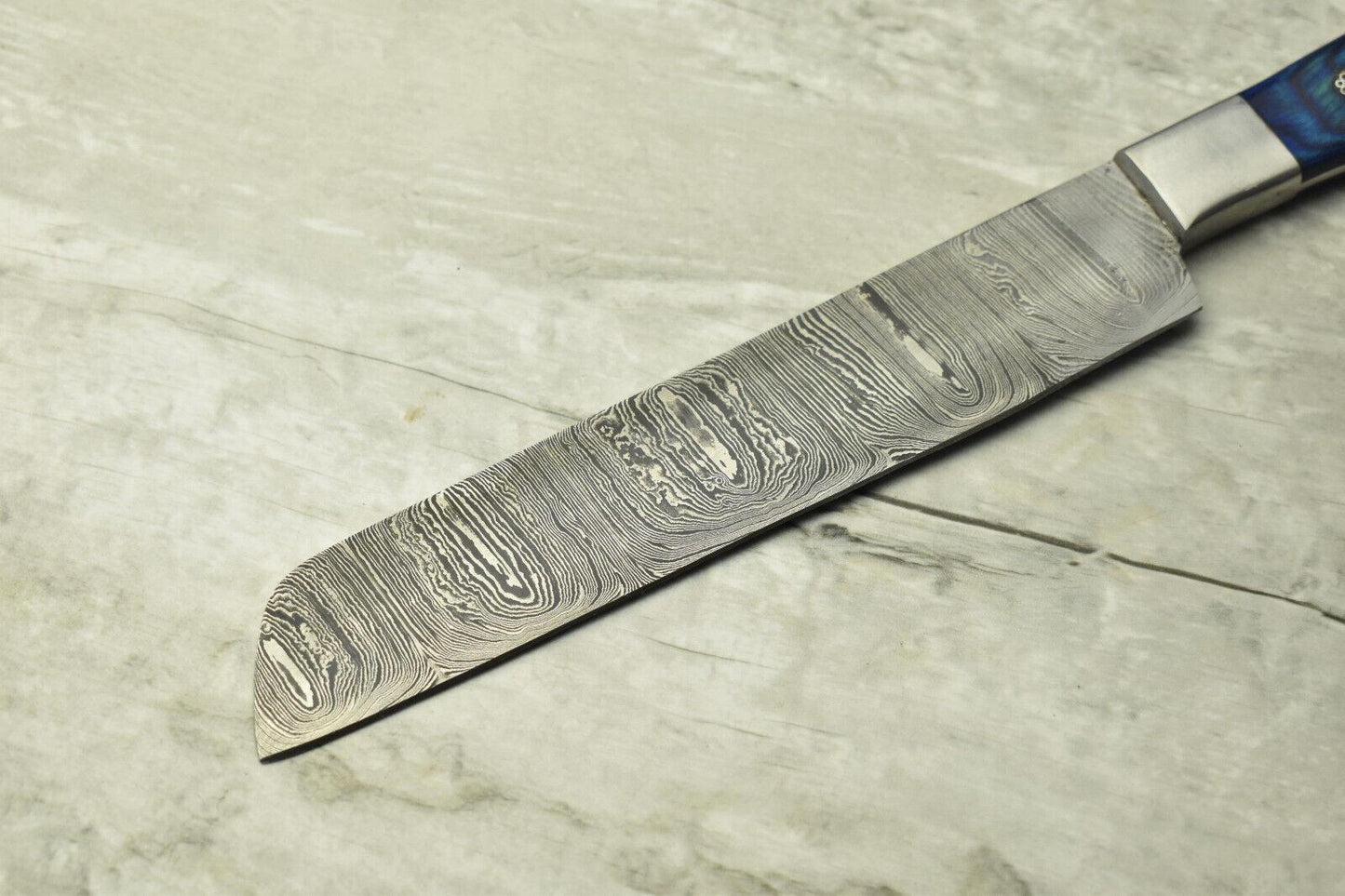 13" Custom Handmade Damascus Steel Full Tang Chef Knife – Rare Kitchen Cutlery