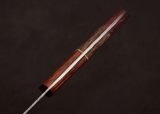 Premium Handmade Damascus Steel Kitchen Chef Fillet Knife with Pakka Wood Handle & Leather Sheath