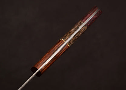 Premium Handmade Damascus Steel Kitchen Chef Fillet Knife with Pakka Wood Handle & Leather Sheath