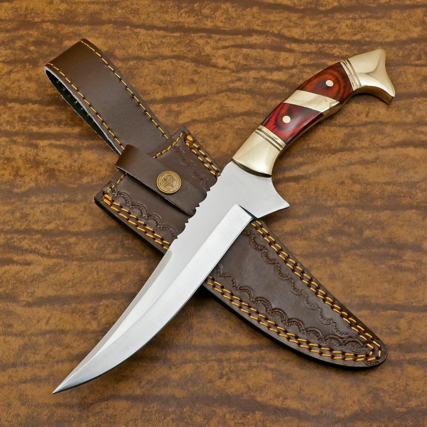Handmade 12 Inch D2 Steel Blade Full Tang Bowie Hunting Sport Knife – Outdoor Survival Knife