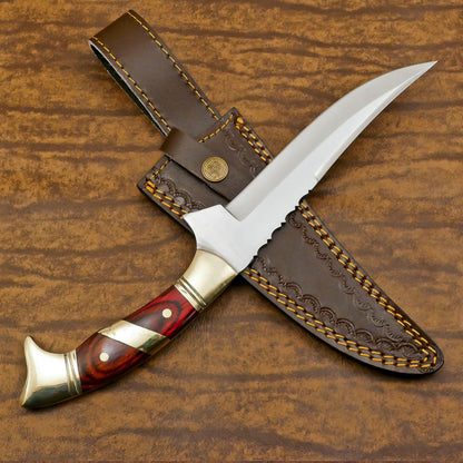 Handmade 12 Inch D2 Steel Blade Full Tang Bowie Hunting Sport Knife – Outdoor Survival Knife