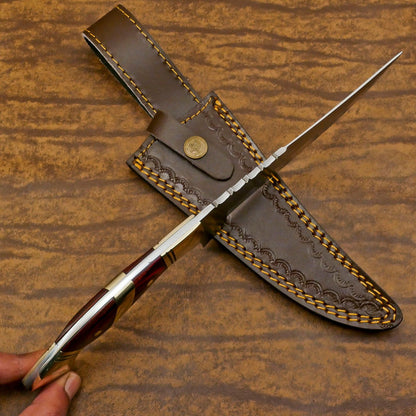 Handmade 12 Inch D2 Steel Blade Full Tang Bowie Hunting Sport Knife – Outdoor Survival Knife